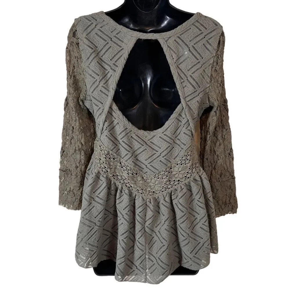 Free People Gracie Lace Crochet Babydoll…
